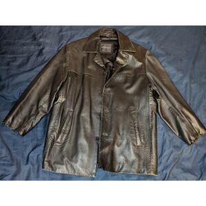 American Base Leather Car Coat Driving Jacket Women's Medium